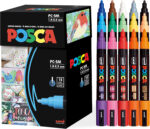 15 Posca Paint Markers, 5M Medium Posca Markers Set with Reversible Tips of Acrylic Paint Pens | Posca Pens for Art Supplies, Fabric Paint, Fabric Markers, Paint Pen, Art Markers