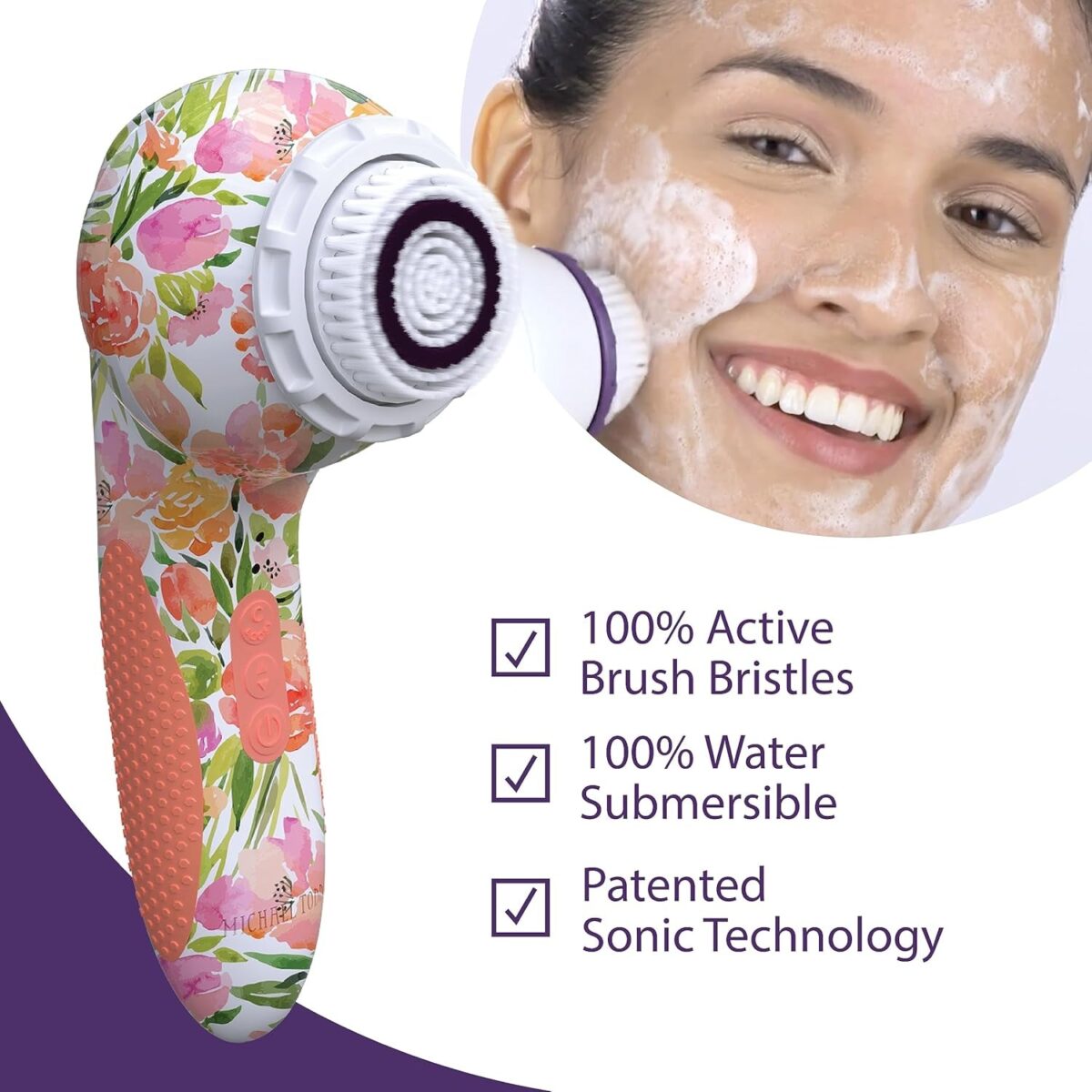 Michael Todd Beauty - Soniclear Elite - Facial Cleansing Brush System - 6-Speeds - Face Cleansing Brush & Exfoliating Body Scrubber