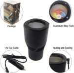 Portable 2-In-1 Smart Car Cup Heating & Cooling,Coffee Car Mug Holder Perfect Car Holder for Commuter/Road Tripper Present (Black)