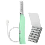 SPA SCIENCES - SIMA Sonic Dermaplaning Tool - Patented Painless 2 in 1 Facial Exfoliation & Peach Fuzz-Hair Removal System W/ 7 Weeks Treatment Included - Anti-Aging – 3 Speeds – Rechargeable
