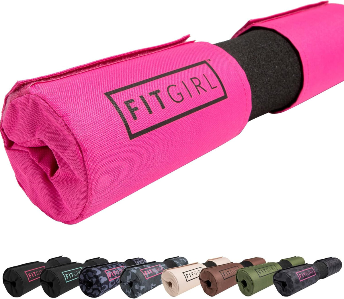 FITGIRL - Squat Pad and Hip Thrust Pad for Leg Day, Barbell Pad Stays in Place Secure, Thick Cushion for Comfortable Squats Lunges Glute Bridges, Olympic Bar and Smith Machine