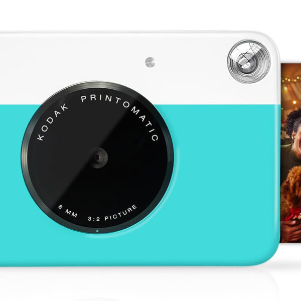 KODAK Printomatic Full-Color Instant Print Digital Camera - Colorful Photos on Zink 2X3" Sticky-Back Photo Paper - 5MP, Portable, Creative Fun Gift for Birthday, Christmas, Holiday - Blue