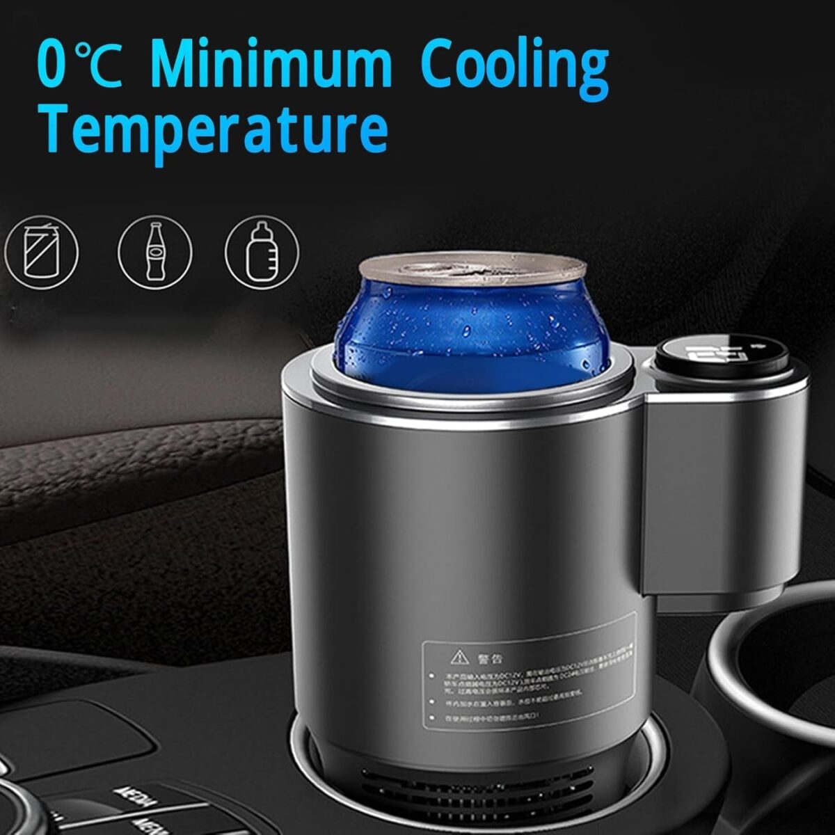 Roadmug - Heating and Cooling Car Cup Holder, Roadmug Can Heat or Cool Your Drink, Electric Heat and Cold Cooler, Cold and Hot Drink Cup Holder, Portable Smart Car Cup Warmer Cooler (Sapphire Blue)