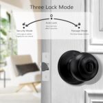 Geektale Fingerprint Door Knob Lock for Bedroom Basement Garage Office with App, Smart Knob,Biometric Thumbprint Fingerprint Door Lock, Entry Private Passage Mode 3In1