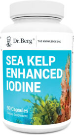 Dr. Berg Sea Kelp Enhanced Iodine - 200 Mcg of Premium Iodine - Seaweed Blend Includes Klamath Blue-Green Algae & Sea Kelp - 90 Capsules