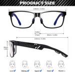 ANYLUV Blue Light Blocking Glasses Men Computer Gaming Glasses Lightweight Al-Mg Metal anti Eyestrain UV400 Clear Lens Eye Protection