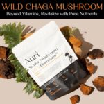 Auri Super Mushroom HSN Gummies - Hair Skin and Nails Gummies Functional Mushrooms Supplement - with Wild Chaga, Chlorophyll, Lutein and Astaxanthin - 60 Orange Citrus Gummies