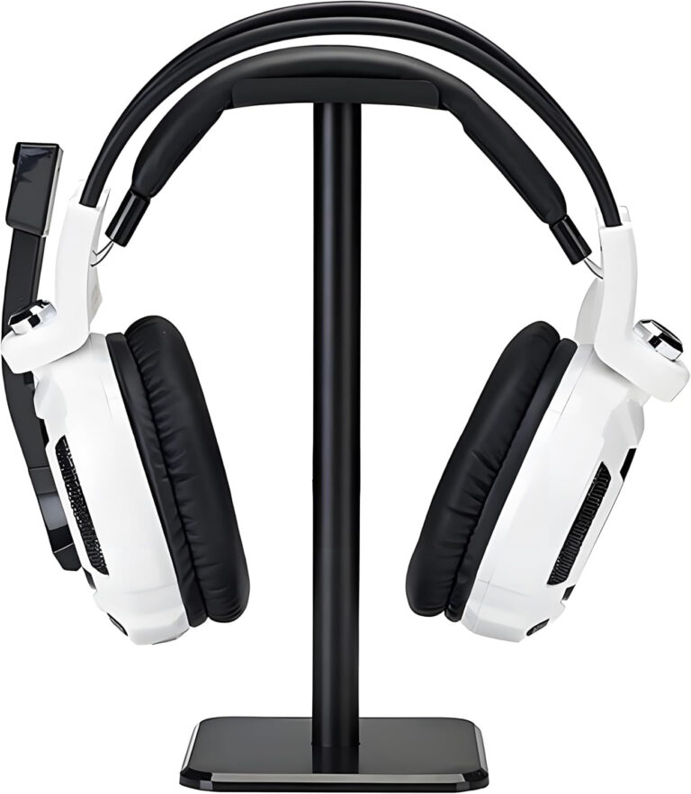 Headphone Stand, Universal Aluminum Metal Holder for Airpods Max, Hyperx Cloud II, Xbox One, Turtle Beach, Sennheiser, Sony, Bose, Beats PC Gaming Headset Display & Bluetooth Headphones (Black)