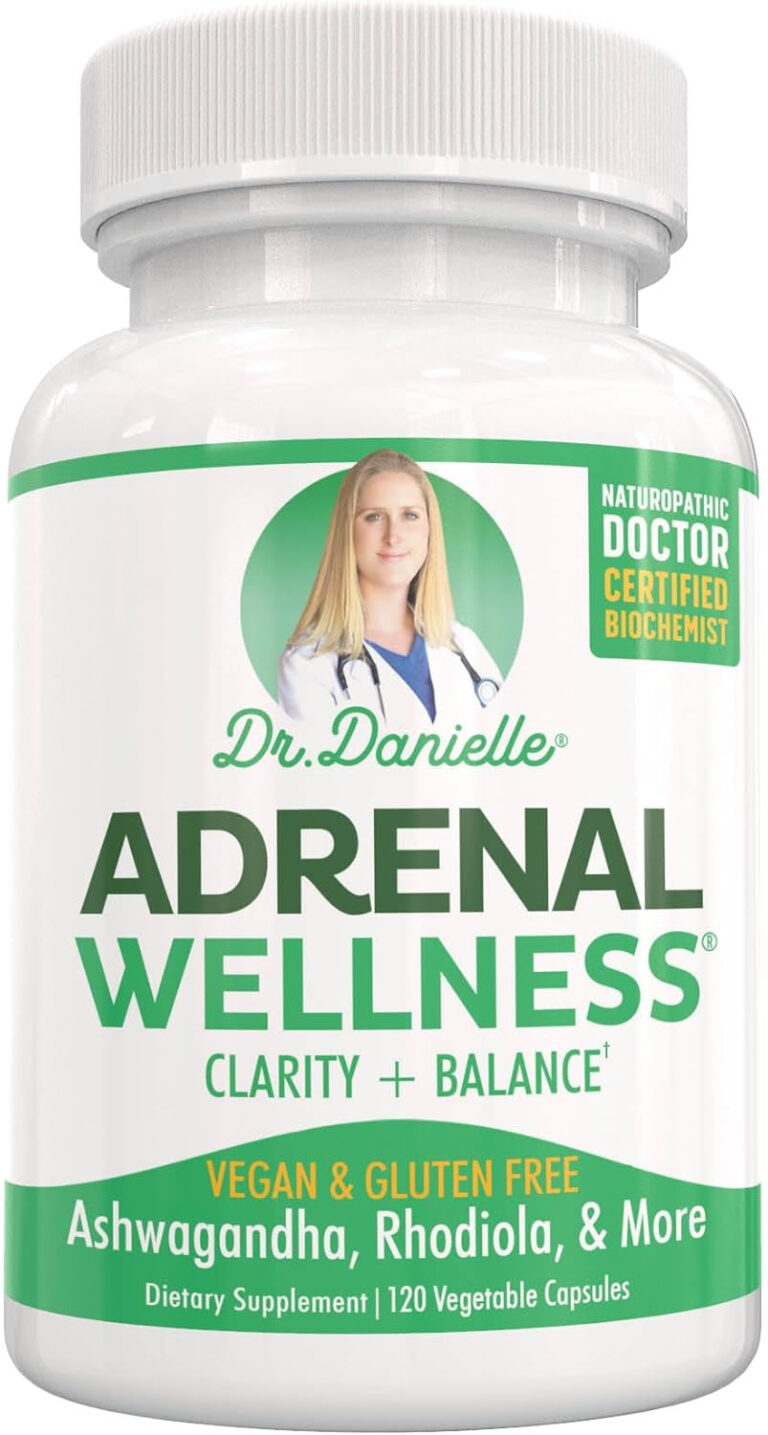 Adrenal Wellness Ashwagandha & More - Organic Mind, Body Support by Dr. Danielle, 120 Capsules