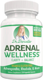 Adrenal Wellness Ashwagandha & More - Organic Mind, Body Support by Dr. Danielle, 120 Capsules