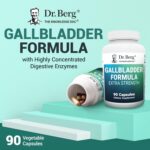 Dr. Berg Gallbladder Formula Extra Strength - Made W/Purified Bile Salts & Digestive Enzymes - Includes Carefully Selected Digestive Herbs - Full 45-Day Supply - 90 Capsules