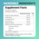 Dr. Berg Gallbladder Formula Extra Strength - Made W/Purified Bile Salts & Digestive Enzymes - Includes Carefully Selected Digestive Herbs - Full 45-Day Supply - 90 Capsules