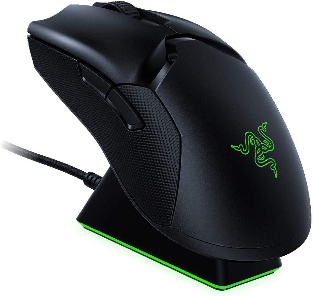 Razer Viper Ultimate Lightweight Wireless Gaming Mouse & RGB Charging Dock: Hyperspeed Wireless Technology - 20K DPI Optical Sensor - 74G Lightweight - 70 Hr Battery - Mercury White