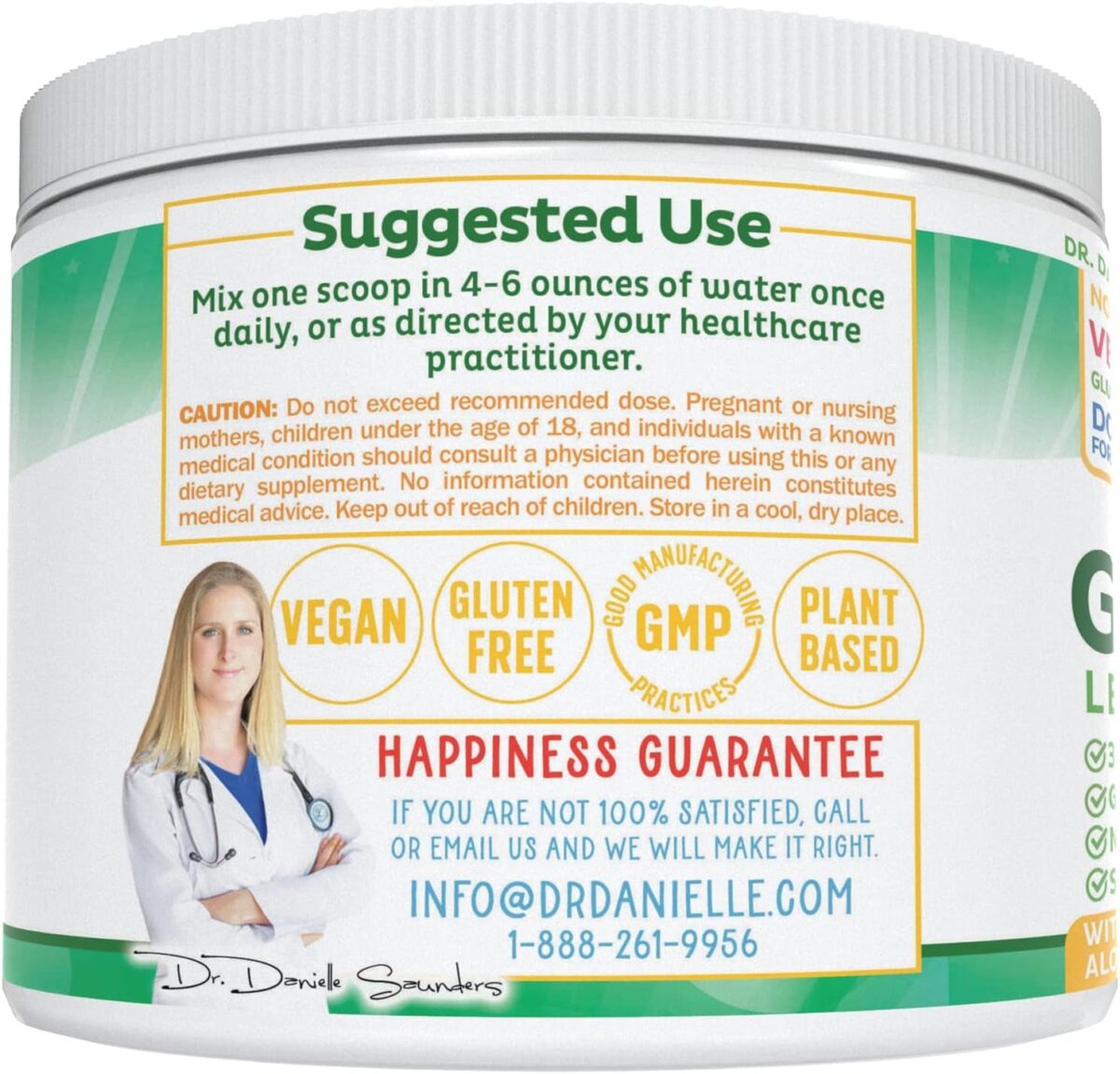 Doctor Danielle Gut Assist - Leaky Gut Repair Supplement Powder - Glutamine, Arabinogalactan, Licorice Root - Supports IBS, Heartburn, Bloating, Gas, Constipation, SIBO From