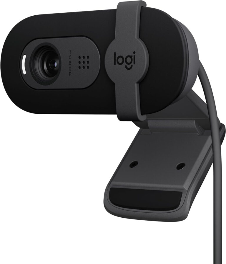 Logitech Brio 101 Full HD 1080P Webcam Made for Meetings and Works for Streaming — Auto-Light Balance, Built-In Mic, Privacy Shutter, USB-A, for Microsoft Teams, Google Meet, Zoom, and More - Black