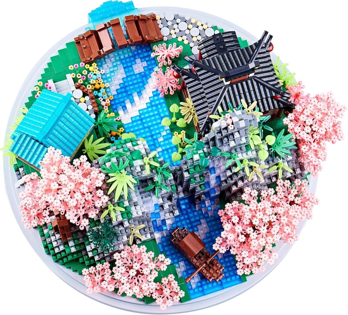 7626 PCS Micro Building Blocks Set Chinese Peachtree Model for Adults Decorative Creative Toy Present for Children Age of 14+ Cherry Blossom Tree Building Set