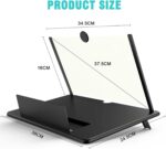 18" Screen Magnifier for Cell Phone, 3D HD Mobile Phone Magnifier Projector Screen for Movies, Videos and Gaming, Foldable Mobile Phone Stand Holder with Screen Magnifier, Supports All Smartphones