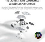 Razer Viper Ultimate Lightweight Wireless Gaming Mouse & RGB Charging Dock: Hyperspeed Wireless Technology - 20K DPI Optical Sensor - 74G Lightweight - 70 Hr Battery - Mercury White