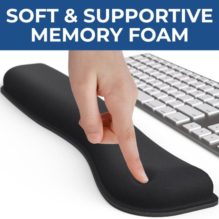 Wrist Rest with Ergonomic Mouse Pad - Memory Foam Desk Cushion for Carpal Tunnel by Everlasting Comfort