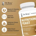 Dr. Berg Nutritional Yeast Tablets – Natural B12 Added - All 8 B Vitamin Complex – Organic Vanilla Flavor - 270 Vegan Tablets Dietary Supplements