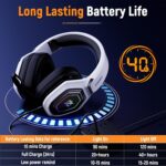 2.4Ghz Wireless Gaming Headset for PC, Ps5, Ps4 - Lossless Audio USB & Type-C Ultra Stable Gaming Headphones with Flip Microphone, 40-Hr Battery Gamer Headset for Switch, Laptop, Mobile, Mac