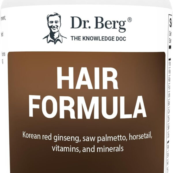 Dr. Berg All-In-One Vitamins for Hair, Skin, & Nails - Advanced Formula with Biotin, Saw Palmetto, DHT Blocker, & Trace Minerals - 90 Veg Capsules