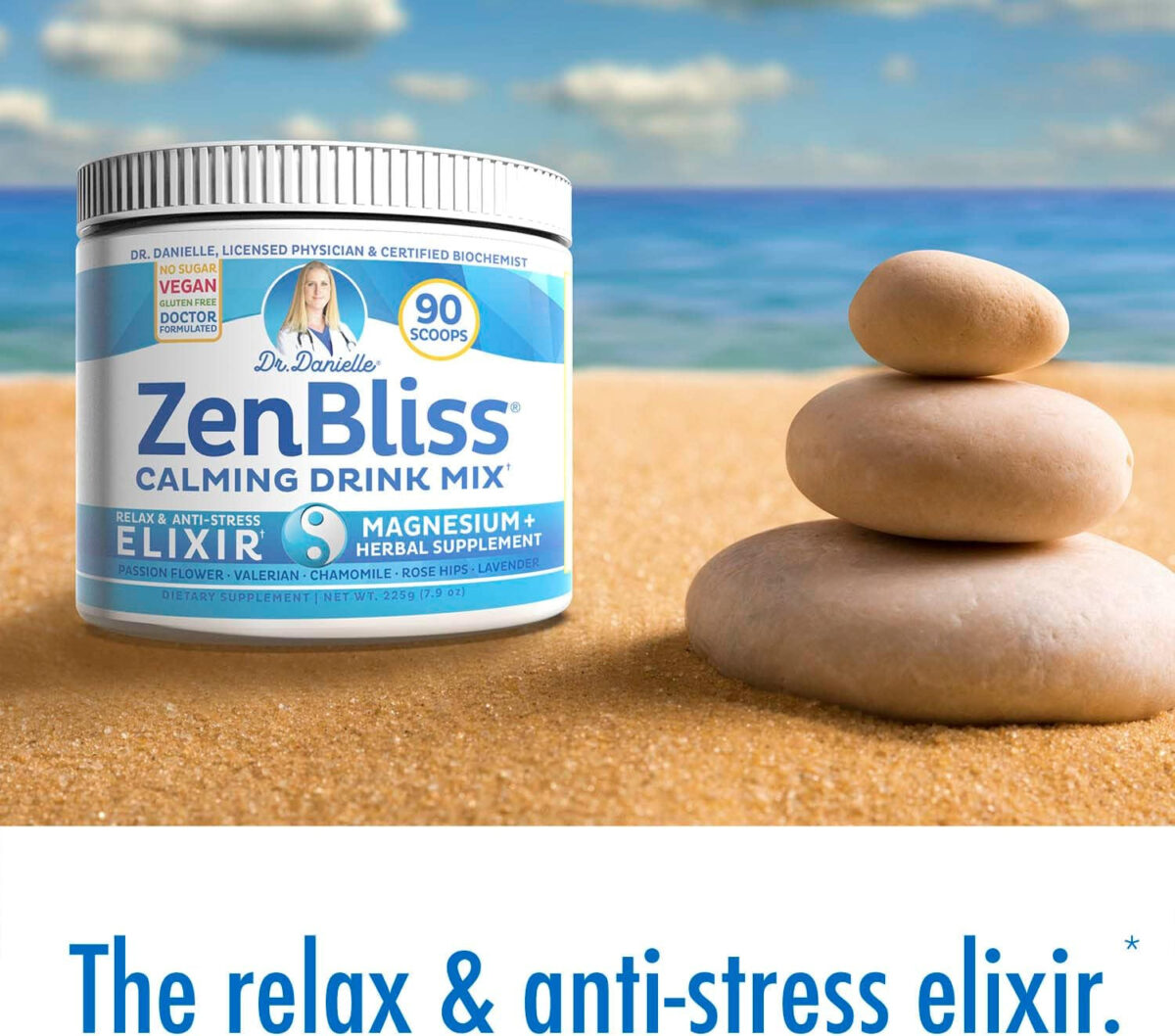 Zenbliss - Calming Magnesium Relaxation Drink Mix with Passion Flower and More - by Dr. Danielle