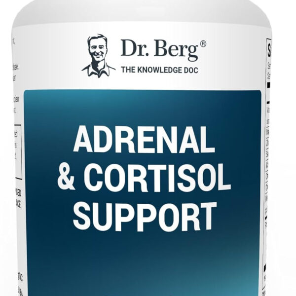 Dr. Berg Adrenal & Cortisol Capsules - Adrenal Supplement & Cortisol Manager - Mood, Focus, Relaxation and Stress Support - Adrenal Supplements with Ashwagandha Extracts - 60 Capsules