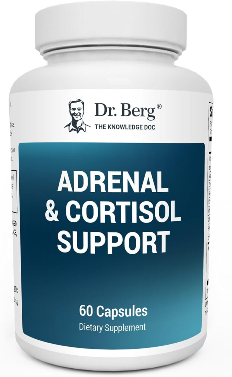 Dr. Berg Adrenal & Cortisol Capsules - Adrenal Supplement & Cortisol Manager - Mood, Focus, Relaxation and Stress Support - Adrenal Supplements with Ashwagandha Extracts - 60 Capsules