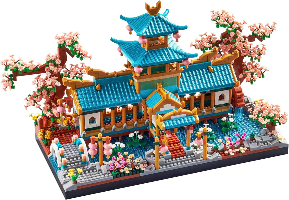 7626 PCS Micro Building Blocks Set Chinese Peachtree Model for Adults Decorative Creative Toy Present for Children Age of 14+ Cherry Blossom Tree Building Set