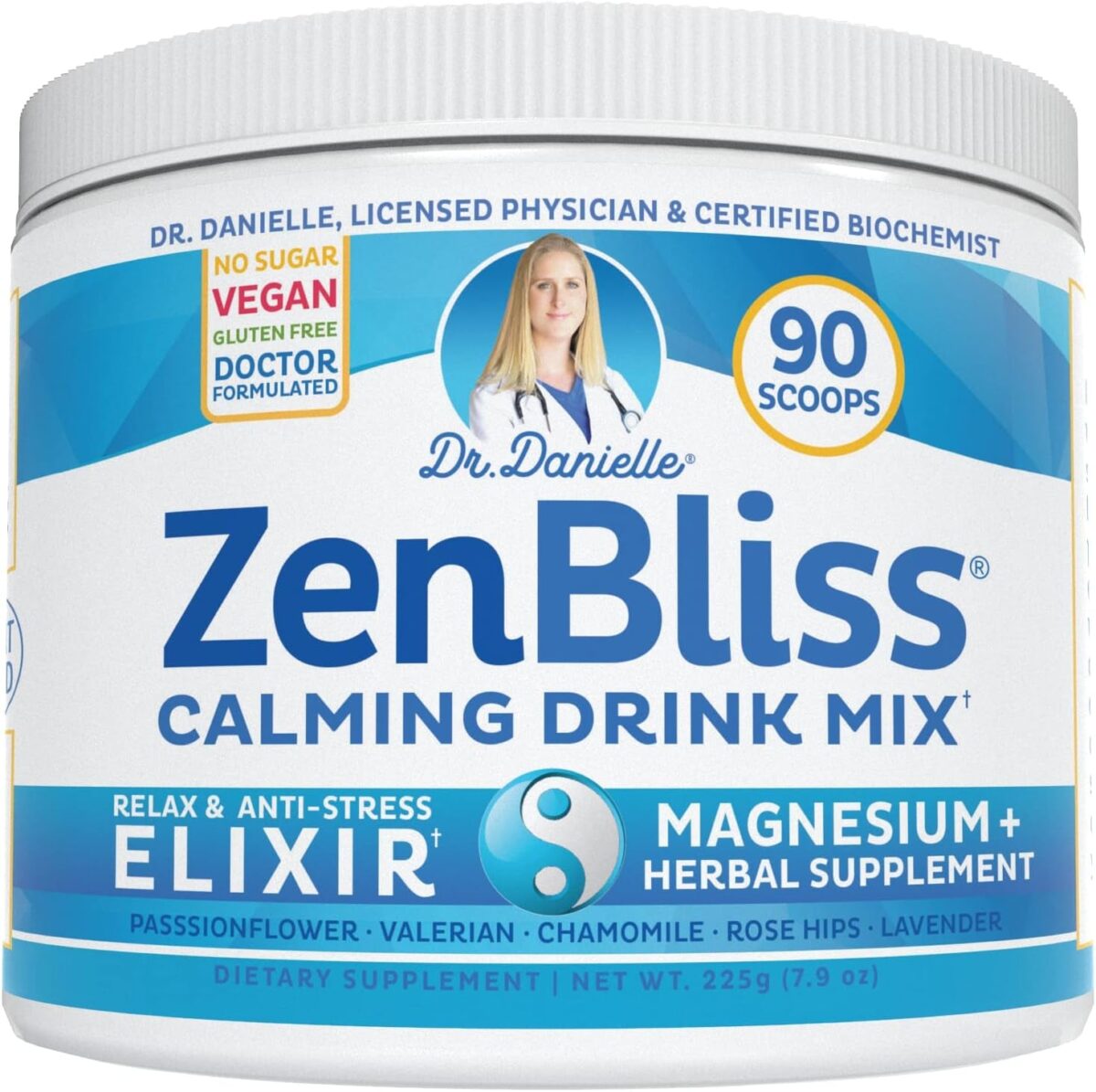 Zenbliss - Calming Magnesium Relaxation Drink Mix with Passion Flower and More - by Dr. Danielle