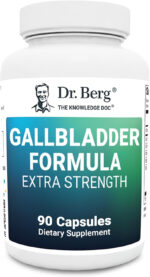 Dr. Berg Gallbladder Formula Extra Strength - Made W/Purified Bile Salts & Digestive Enzymes - Includes Carefully Selected Digestive Herbs - Full 45-Day Supply - 90 Capsules