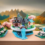 7626 PCS Micro Building Blocks Set Chinese Peachtree Model for Adults Decorative Creative Toy Present for Children Age of 14+ Cherry Blossom Tree Building Set