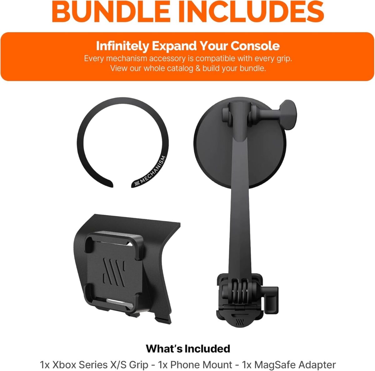 Mechanism Phone Mount Controller Bundle for Xbox Series X/S Wireless Controller | Use Our Xbox Controller Mount for Any Iphone or Android | Easily Adjust Our Xbox Controller Phone Mount to Any Angle