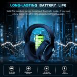 2.4Ghz Wireless Gaming Headphones for PS5, PS4 Fortnite & Call of Duty/Fps Gamers, PC, Nintendo Switch, Bluetooth 5.3 Gaming Headset with Noise Canceling Mic, Stereo Sound, 40+Hr Battery -Black