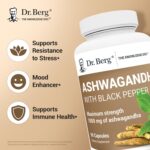 Dr. Berg Ashwagandha Capsules 1000Mg - Includes Ashwagandha Root with Black Pepper from Bioperine - Ashwagandha Supplements 90 Capsules