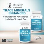 Dr. Berg Trace Minerals Enhanced Complex - Complete with 70+ Minerals Including 10 Mg of Zinc - Dietary Supplement - 60 Capsules