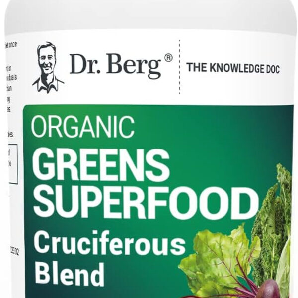 Dr. Berg'S Greens Superfood Cruciferous Vegetable Tablets - Vegetable Supplements for Adults W/ 11 Phytonutrient Super Greens Tablets - Energy, Immune System & Liver Veggie Tablets - 250 Tablets