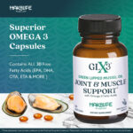 GLX3 Joint Support Extra Strength Omega-3 Supplement | Premium New Zealand Green Lipped Mussel Oil - Comfort, Flexibility, Muscle Recovery - ETA EPA DHA Omega 3 Supplement Capsules by Haka Life