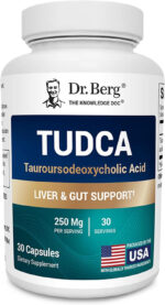 Dr. Berg TUDCA Supplement (Tauroursodeoxycholic Acid) - Powerful Formula for Liver Health, Bile Flow, Gallbladder Support, and Digestive Health* - 30 Capsules