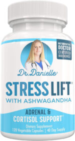 Stress Lift | Best Ashwagandha Supplement - 5 in 1 Organic Stress Relief, Adrenal Support, Joy, Mood & Thyroid Support | Relax the Mind, Boost Mood, Relieve Stress 120 Vegan Capsules