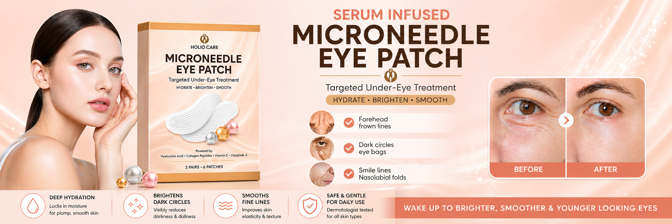 Reveal Brighter, Refreshed Eyes Advanced Microneedle Technology for Smoother, Hydrated Under-Eyes