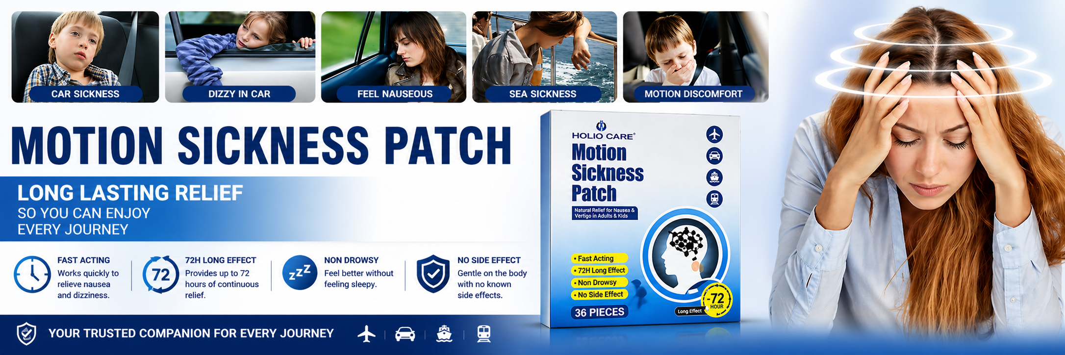 Travel Without the Discomfort Natural Relief for Motion Sickness, Nausea & Vertigo