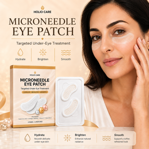 Holio Care Microneedle Eye Patch for the appearance of dark circles and puffiness, hydrating under-eye patches