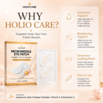 Holio Care Microneedle Eye Patch for the appearance of dark circles and puffiness, hydrating under-eye patches